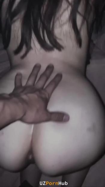 После секса раком кончил в рот жены узбечке